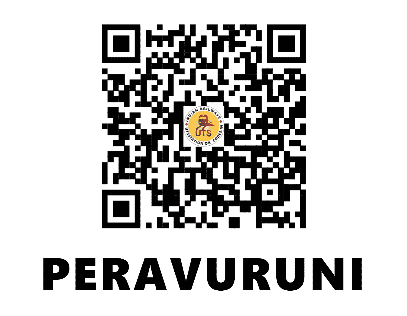 UTS QR Code for PERAVURUNI - PVI (SR - TAMIL NADU)